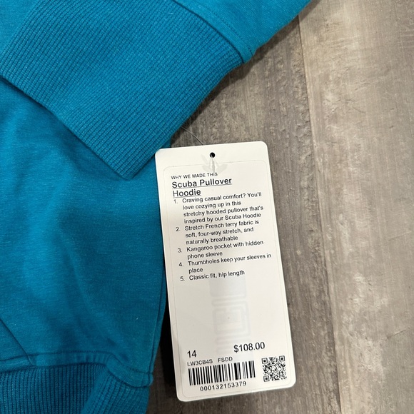 NEW with tags Lululemon Scuba Pullover Heathered Blue Lagoon - Picture 3 of 12